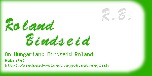 roland bindseid business card